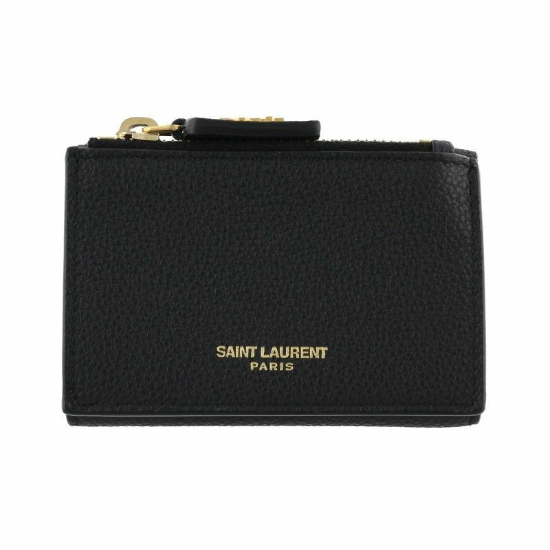 SAINT LAURENT PARIS サンローラン パリ 三つ折り財布 レディース ブラック 607925 B680N 1000