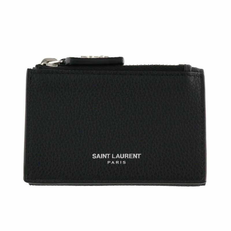 サンローラン パリ SAINT LAURENT PARIS 三つ折り財布 レディース ブラック 607925 B680J 1000