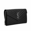 SAINT LAURENT PARIS サンローランパリ チェーンウォレット レディース ブラック 377828 BOW02 1000 NERO