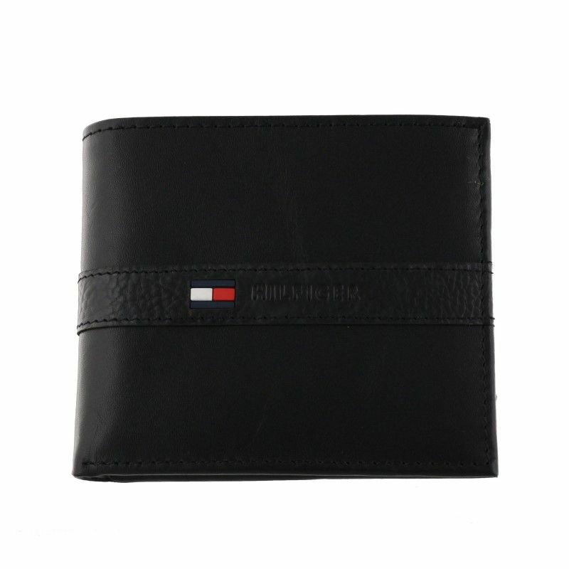 TOMMY HILFIGER トミーヒルフィガー 二つ折り財布 メンズ ブラック 31TL25X001 001 BLACK