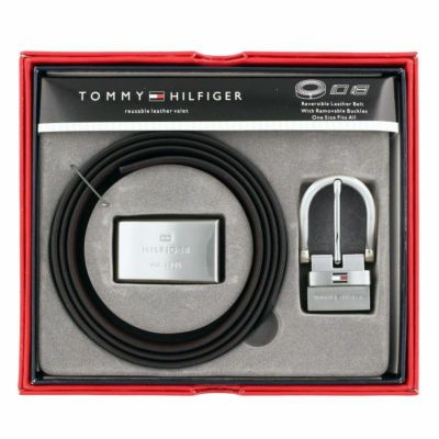 TOMMY HILFIGER トミーヒルフィガー ベルトセット メンズ ブラック/ダークブラウン 11TL08X012-014