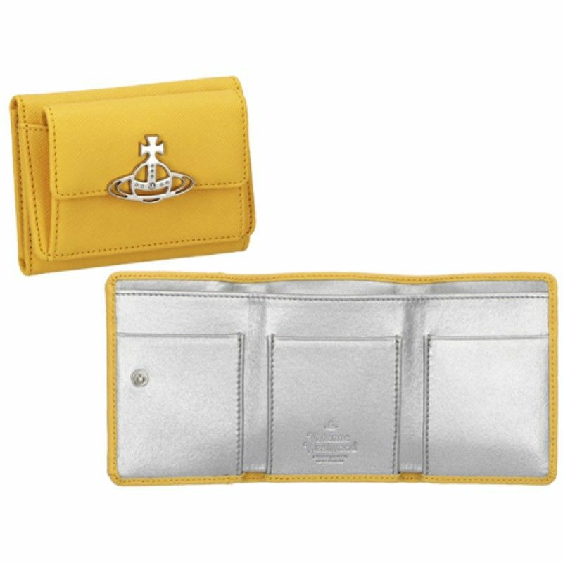 ヴィヴィアンウエストウッド Vivienne Westwood 三つ折り財布 レディース イエロー 52010013 SAFF YEL