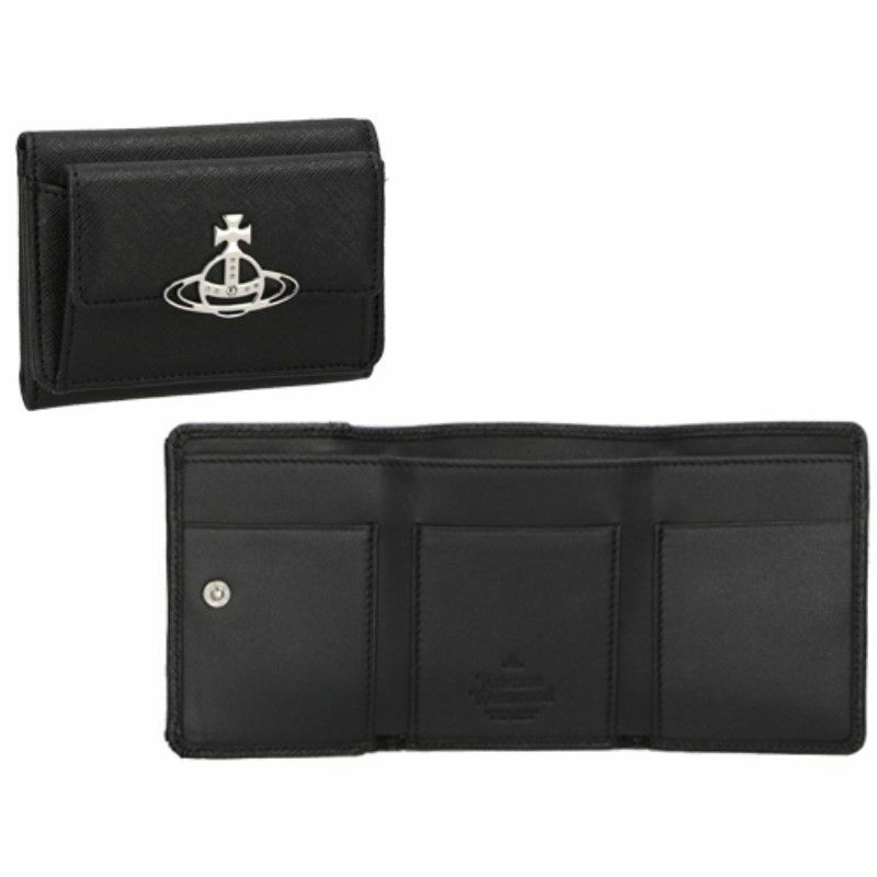 ヴィヴィアンウエストウッド Vivienne Westwood 三つ折り財布 レディース ブラック 52010013 SAFF BLK
