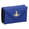 ヴィヴィアンウエストウッド Vivienne Westwood 三つ折り財布 レディース ブルー 51150009 SAFFIANO BLU