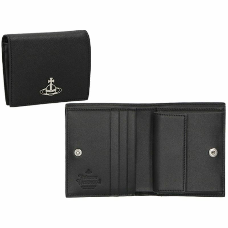 ヴィヴィアンウエストウッド Vivienne Westwood 二つ折り財布 レディース ブラック 51010024 SAFF BLK
