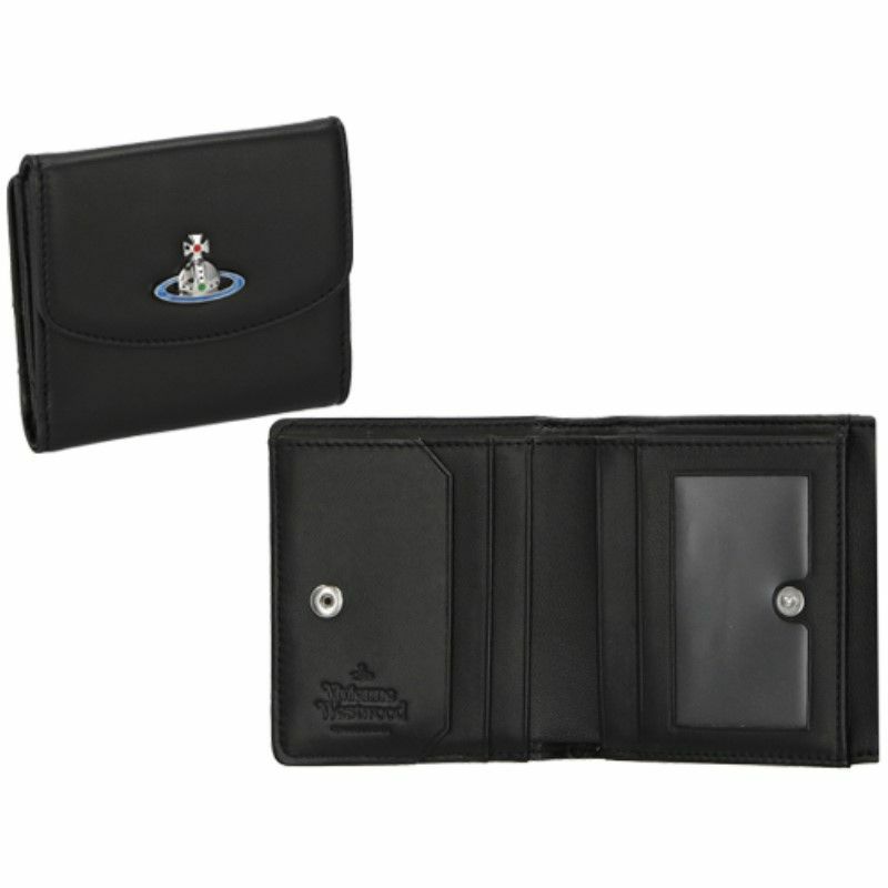 ヴィヴィアンウエストウッド Vivienne Westwood 二つ折り財布 レディース ブラック 51150003 NAPPA BLACK