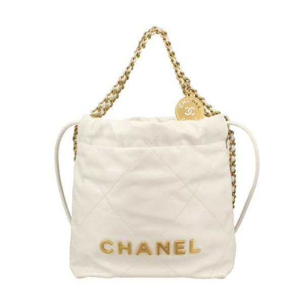 シャネル ハンドバッグ レディース シャネル 22 ミニハンドバッグ ホワイト CHANEL AS3980 B08037 10601 ホワイト