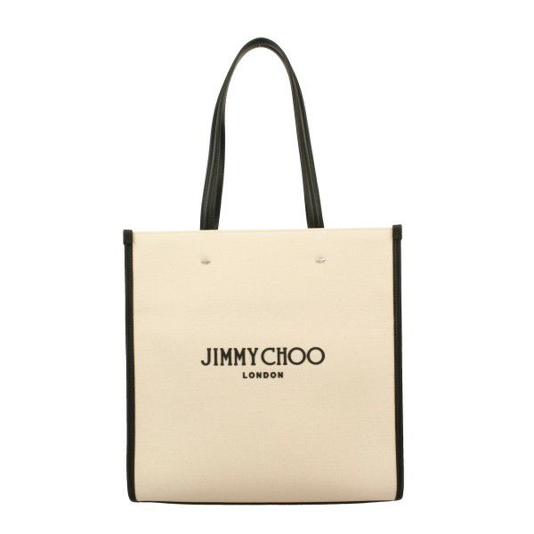 ジミーチュウ トートバッグ レディース N/S TOTE M ホワイト Jimmy Choo N/S TOTE M NATURAL/BLACK/SILVER