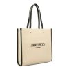 ジミーチュウ トートバッグ レディース N/S TOTE M ホワイト Jimmy Choo N/S TOTE M NATURAL/BLACK/SILVER