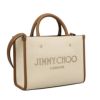 ジミーチュウ トートバッグ レディース VARENNE S TOTE ホワイト Jimmy Choo VARENNE LJJ NATURAL/MARL GREY/DARK TAN/LIGHTGOLD