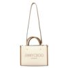 ジミーチュウ トートバッグ レディース VARENNE S TOTE ホワイト Jimmy Choo VARENNE LJJ NATURAL/MARL GREY/DARK TAN/LIGHTGOLD