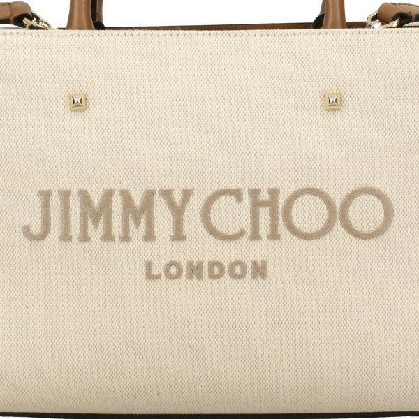 ジミーチュウ トートバッグ レディース VARENNE S TOTE ホワイト Jimmy Choo VARENNE LJJ NATURAL/MARL GREY/DARK TAN/LIGHTGOLD