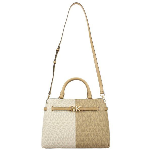 マイケルコース トートバッグ レディース Reed ベルテッド サッチェル ラージ ベージュ MICHAEL KORS 35F3G6RS3B  CAMEL MULTI