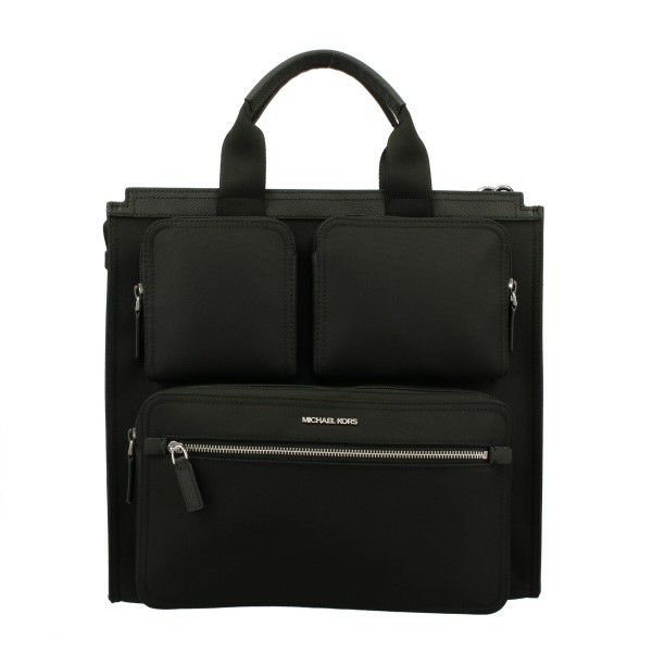 マイケルコース トートバッグ メンズ Kent リサイクルナイロントートバッグ ブラック MICHAEL KORS 37F2LKNT3O BLACK
