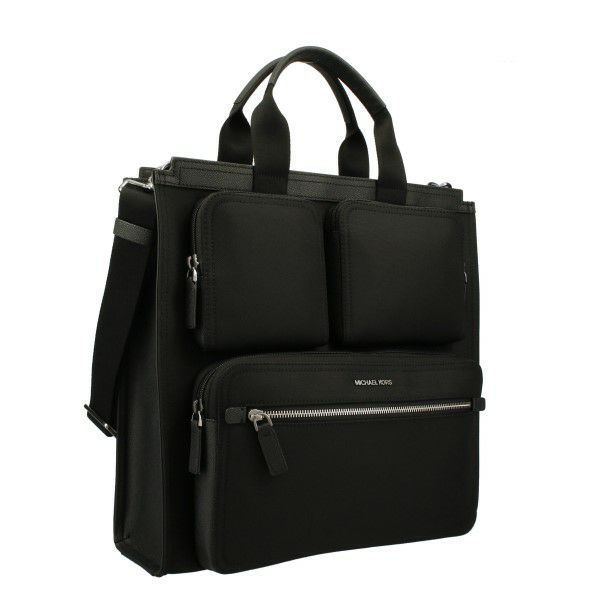 マイケルコース トートバッグ メンズ Kent リサイクルナイロントートバッグ ブラック MICHAEL KORS 37F2LKNT3O BLACK