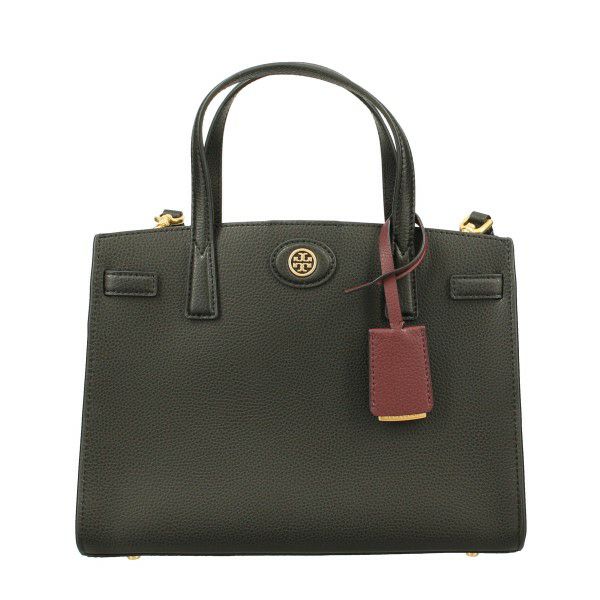 トリーバーチ トートバッグ レディース ロビンソン スモール サッチェル ハンドバッグ ブラック TORY BURCH 143194 001 BLACK