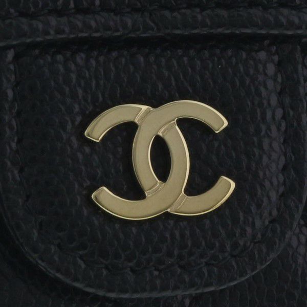 シャネル 三つ折り財布 レディース スモール クラシック フラップ ウォレット ブラック CHANEL AP0229 B10583 C3906 ブラック