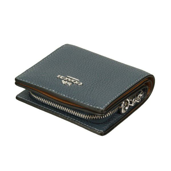 新作 COACH Snap Wallet DENIM ２つ折り財布 ブルー COACH Snap Wallet Denim C2862