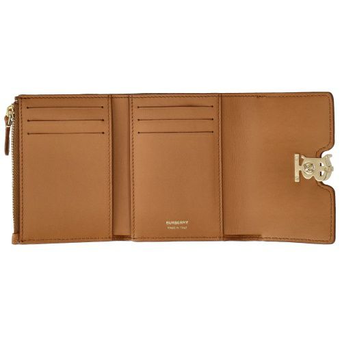 バーバリー 三つ折り財布 レディース TBコンパクトウォレット ブラウン BURBERRY 8049218 WARM RUSSET BROWN