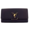 ルイヴィトン 長財布 CUIR TAURILLON ポルト フォイユ・カプシーヌ ブラック LOUIS VUITTON M61248 ノワール