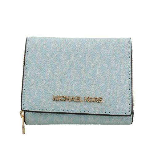 マイケルコース 三つ折り財布 レディース JET SET TRAVEL ブルー MICHAEL KORS 35H9GTVZ5B FR AQUA MLT