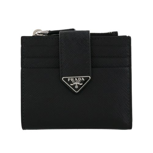 プラダ 二つ折り財布 メンズ SAFFIANO TAB ブラック PRADA 2MC066 2DYG 