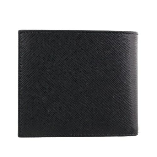 プラダ 二つ折り財布 メンズ SAFFIANO TRIANGOLO ブラック PRADA 