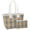 バーバリー トートバッグ レディース  ベージュ BURBERRY 8072332 VITAGE CHECK/WHITE