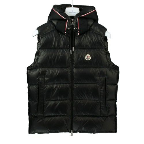 お値下げしました。モンクレール ダウンベスト　ワンピース　ブラック　サイズ1 MONCLER ブラック ダウンベスト