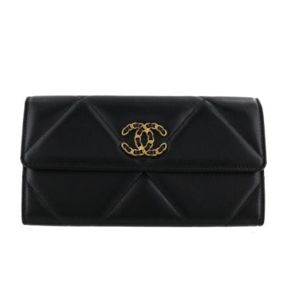 シャネル 長財布 レディース CHANEL 19 ロング フラップ ウォレット ブラック CHANEL AP0955 B04852 94305 |  GINZA LoveLove（ラブラブ）