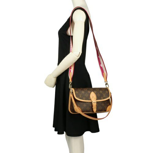ルイヴィトン ショルダーバッグ モノグラム ディアヌ NM PM ブラウン LOUIS VUITTON M46049 フューシャ