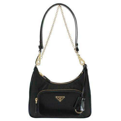 プラダ ショルダーバッグ レディース Re-Nylon xブラッシュドレザー ミニバッグ ブラック PRADA 1BC198 V JOO R789 F0002 NERO