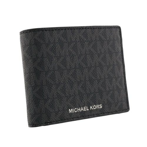 マイケルコース 二つ折り財布 メンズ クーパー シグネチャー ブラック MICHAEL KORS 36U9LCRF3B BLACK