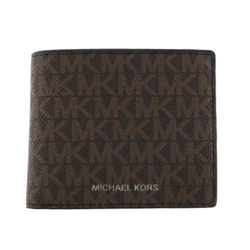 マイケルコース 二つ折り財布 メンズ クーパー シグネチャー ブラウン MICHAEL KORS 36U9LCRF3B BROWN/BLACK