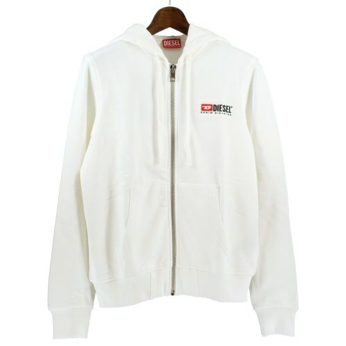 ディーゼル パーカー メンズ ホワイト DIESEL A03769 0BAWT 100 WHITE Lサイズ