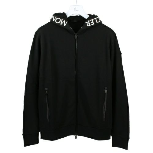 モンクレール パーカー メンズ MAGLIA CARDIGAN ブラック MONCLER 8G00047 V8183 999 BLACK XLサイズ