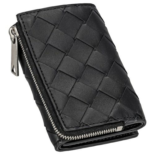 ボッテガヴェネタ 三つ折り財布 メンズ イントレチャート INTRECCIATO ブラック BOTTEGA VENETA 690595 VCPQ3  8803