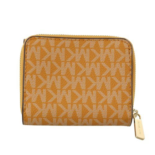 マイケルコース 三つ折り財布 レディース JET SET TRAVEL ジップアラウンドウォレット スモール イエロー MICHAEL KORS  35H9GTVZ5B HNYCMB MULTI