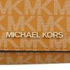 マイケルコース 三つ折り財布 レディース JET SET TRAVEL ジップアラウンドウォレット スモール イエロー MICHAEL KORS 35H9GTVZ5B HNYCMB MULTI