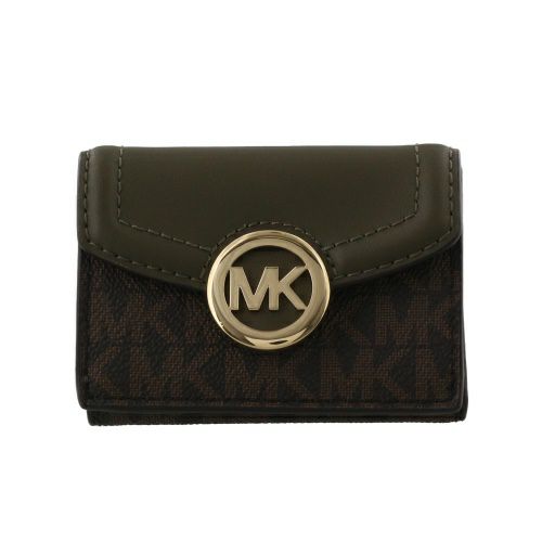 マイケルコース 三つ折り財布 レディース FULTON トライフォールド ウォレット エクストラスモール グリーン MICHAEL KORS 35T0GFTP0B OLIVE