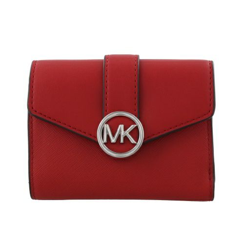 ☆MICHAEL KORS財布 折り財布 レッド三つ折り財布 エナメル