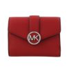 マイケルコース 三つ折り財布 レディース カルメン ノン レザー ヴィーガン レッド MICHAEL KORS 35T2SNMF6L BRIGHT RED