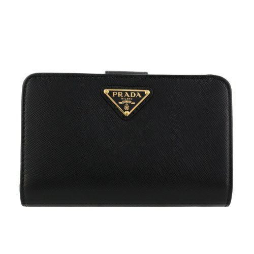 美品 PRADA プラダ 二つ折り財布 ナイロン コンパクト ブラック 黒 PRADA プラダ 2つ折り財布(小銭入れ付き) ブラック 1MV204 2DMI