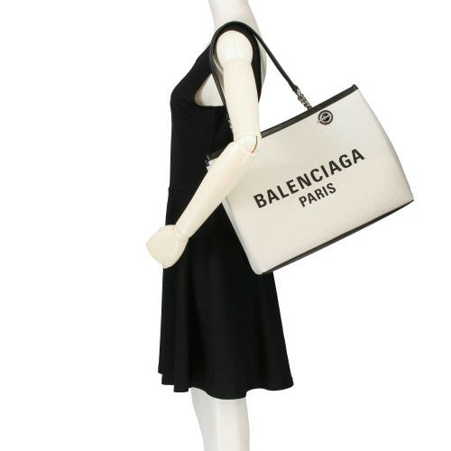 バレンシアガ トートバッグ レディース DUTY FREE TOTE M デューティーフリー M ホワイト BALENCIAGA 759973  2AAOK 9260 NATURAL