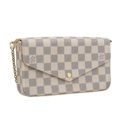ルイヴィトン ショルダーバッグ ダミエ･アズール ポシェット・フェリシー ホワイト LOUIS VUITTON N40491
