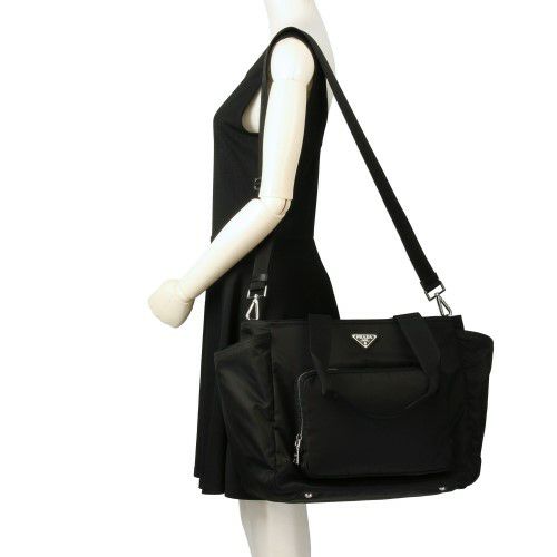 プラダ マザーズバッグ ベビーバッグ レディース ブラック PRADA 
