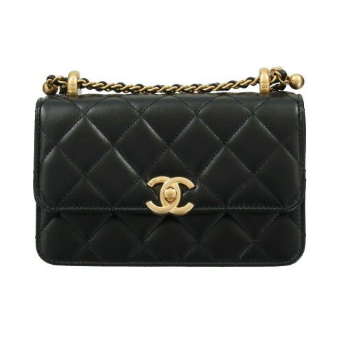 シャネル ショルダーバッグ レディース ココマーク ブラック CHANEL  