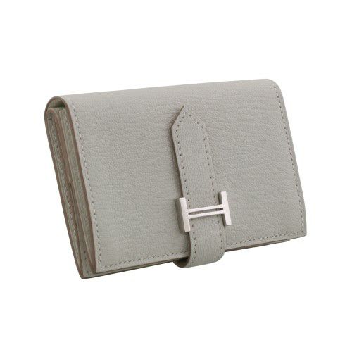 エルメス ベアン ミニ マッシュルーム シェーブルミゾール シルバー金具 B刻印 HERMES Bearn Mini