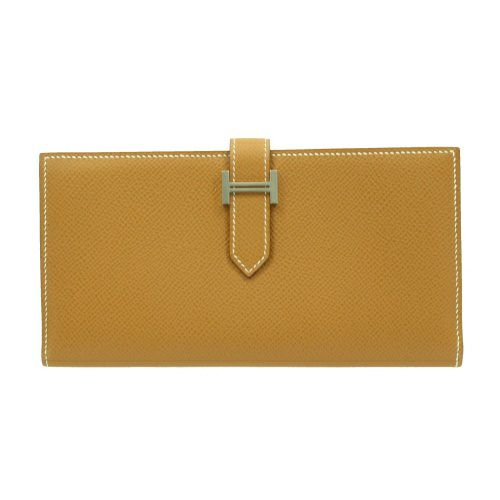 エルメス ベアンスフレ ゴールド ヴォーエプソン シルバー金具 B刻印 HERMES Bearn Soufflet