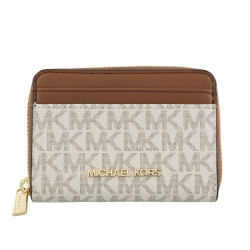 マイケルコース コインケース レディース ホワイト/ブラウン MICHAEL KORS 35H9GTVZ2B VANILLA